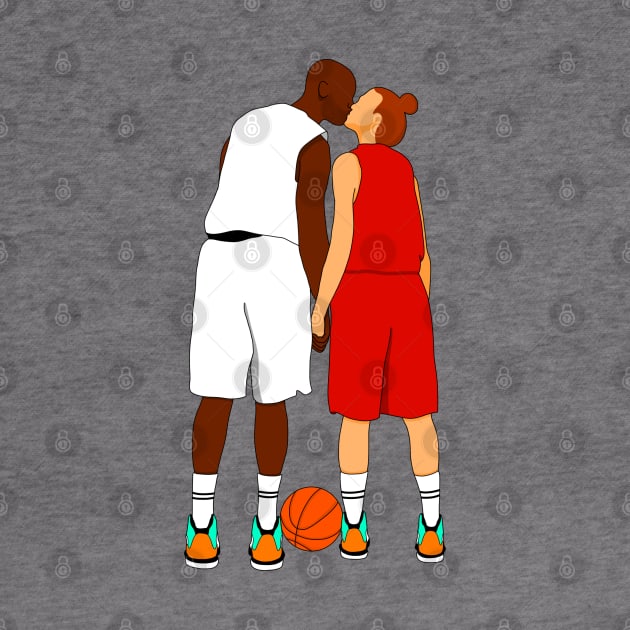 Basketball couple by cariespositodesign